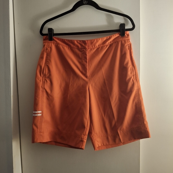 Izod Women's Vibrant Orange Athletic Shorts - Picture 1 of 9